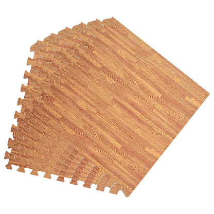 vidaXL Pool Ground Mat 24 pcs Wood 8.64 m² EVA Foam 3