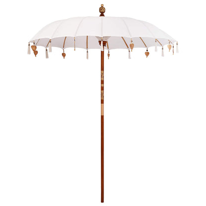 vidaXL Balinese Parasol with Base Round 190 x 190 x 295 cm 3