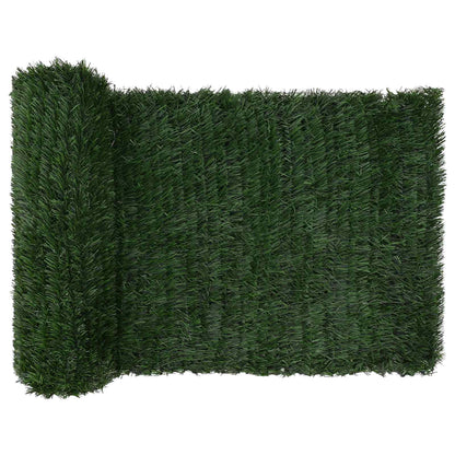 Artificial Fence PVC and Steel Dark green 1 m 6 m