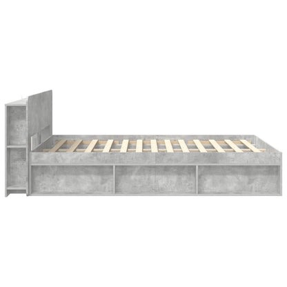 vidaXL Bed Frame with Storage Concrete Grey 140 x 200 cm 4