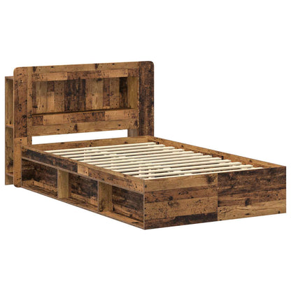 vidaXL Bed Frame with Storage Old Wood 120 x 200 cm Engineered Wood 3