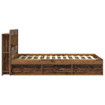 vidaXL Bed Frame with Storage Old Wood 120 x 200 cm Engineered Wood 4