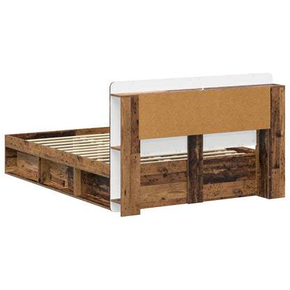 vidaXL Bed Frame with Storage Old Wood 135 x 190 cm Engineered Wood 5