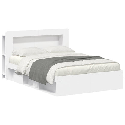 vidaXL Bed Frame with Storage White 160 x 200 cm Engineered Wood 2