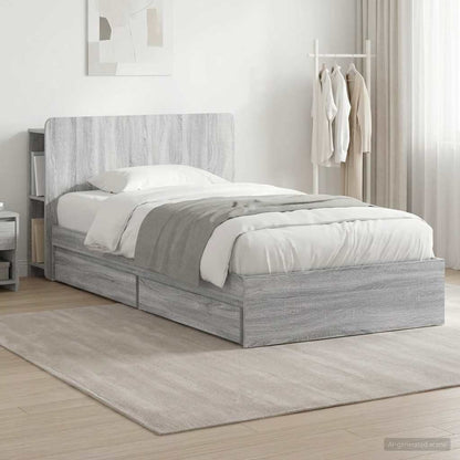 vidaXL Bed Frame with Storage Engineered Wood Length 190 cm