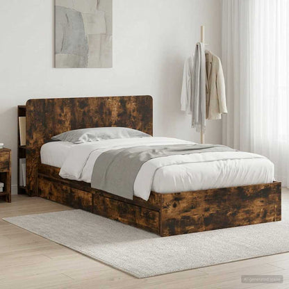 vidaXL Bed Frame with Storage Engineered Wood Length 190 cm