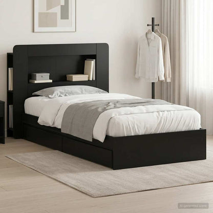 vidaXL Bed Frame with Storage Engineered Wood Length 190 cm