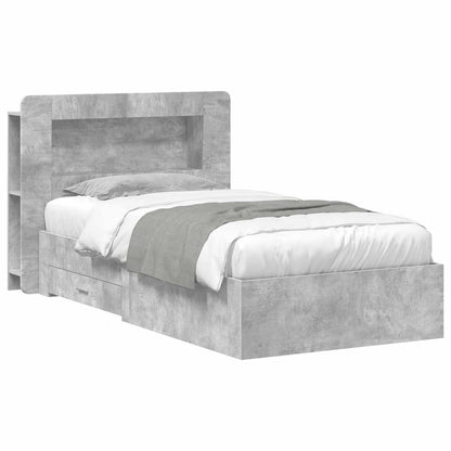 vidaXL Bed Frame with Storage Engineered Wood Length 190 cm with Centre Shelf