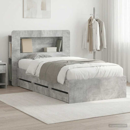 vidaXL Bed Frame with Storage and Headboard Length 190 cm with Centre Shelf