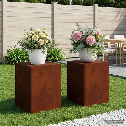 Plant Stand Rusty 30 x 30 x 40 cm Weathering Steel 2x (30 x 30 x 40 cm)