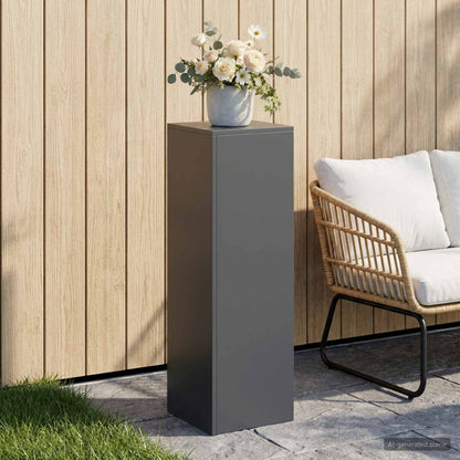 Plant Stand 2 pcs 24 x 24 x 35 cm Steel Anthracite 1x (30 x 30 x 100 cm)