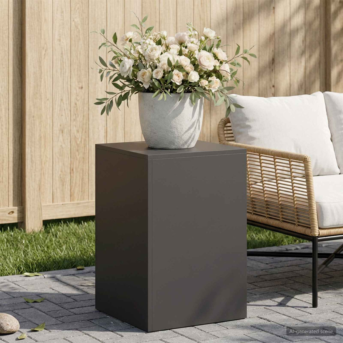 Plant Stand 30 x 30 x 40 cm Steel Black 1x (40 x 40 x 60 cm)