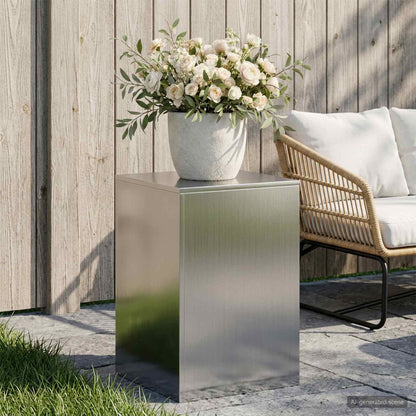 Plant Stand Silver 30 x 30 x 40 cm Steel Galvanised Steel 1x (40 x 40 x 60 cm)
