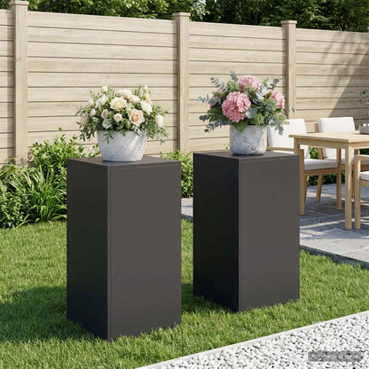 Plant Stand 30 x 30 x 40 cm Steel Black 2x (40 x 40 x 80 cm)