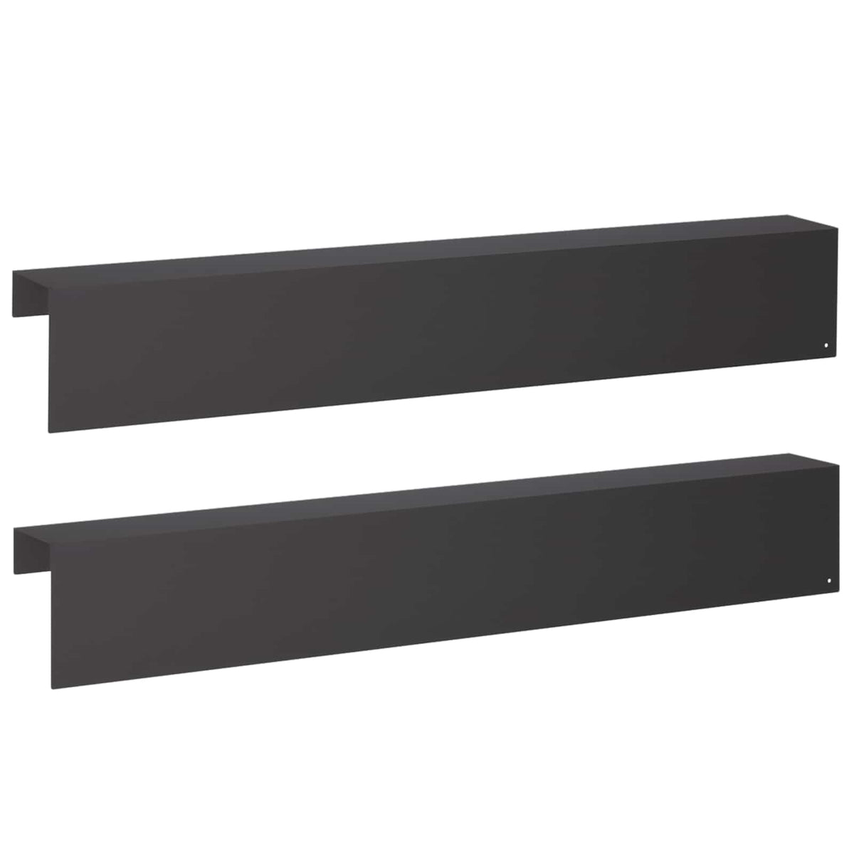 Garden Cover Profile 100 x 10 x 15 cm Steel 2 pcs Black
