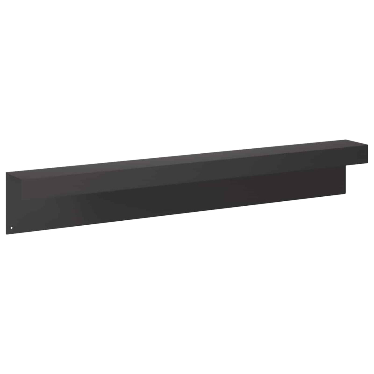 Garden Cover Profile 100 x 10 x 15 cm Steel 2 pcs Black