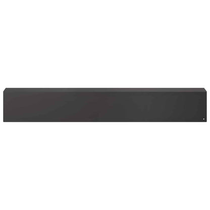 Garden Cover Profile 100 x 10 x 15 cm Steel 2 pcs Black