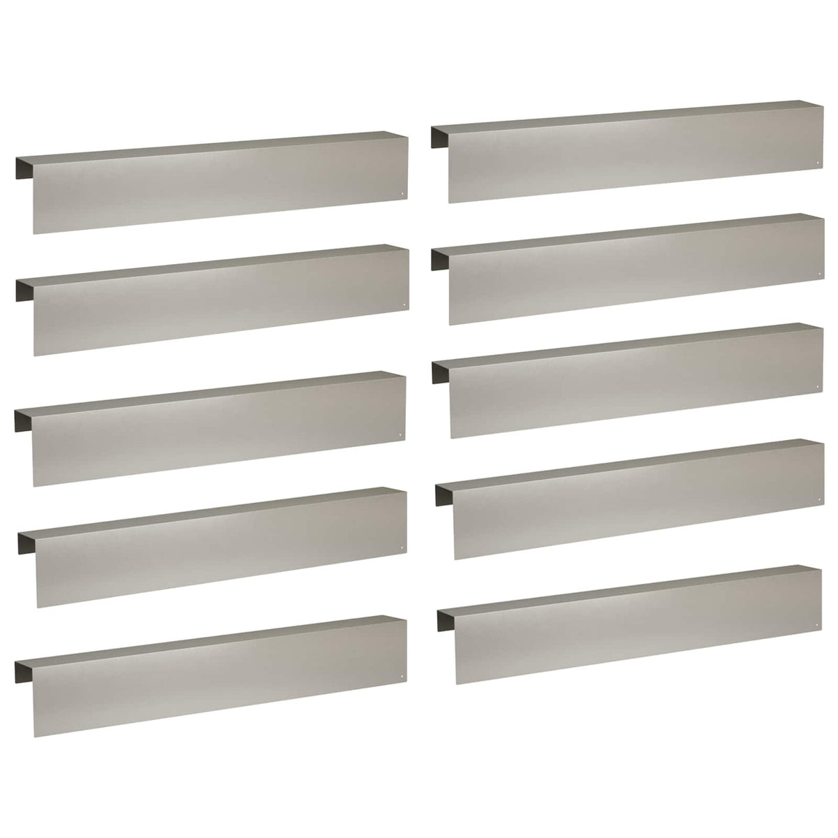 vidaXL Garden Cover Profile 10 pcs 100 x 10 x 15 cm Stainless Steel 2