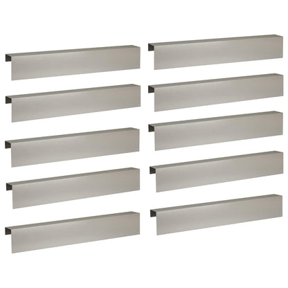 vidaXL Garden Cover Profile 10 pcs 100 x 10 x 15 cm Stainless Steel 2
