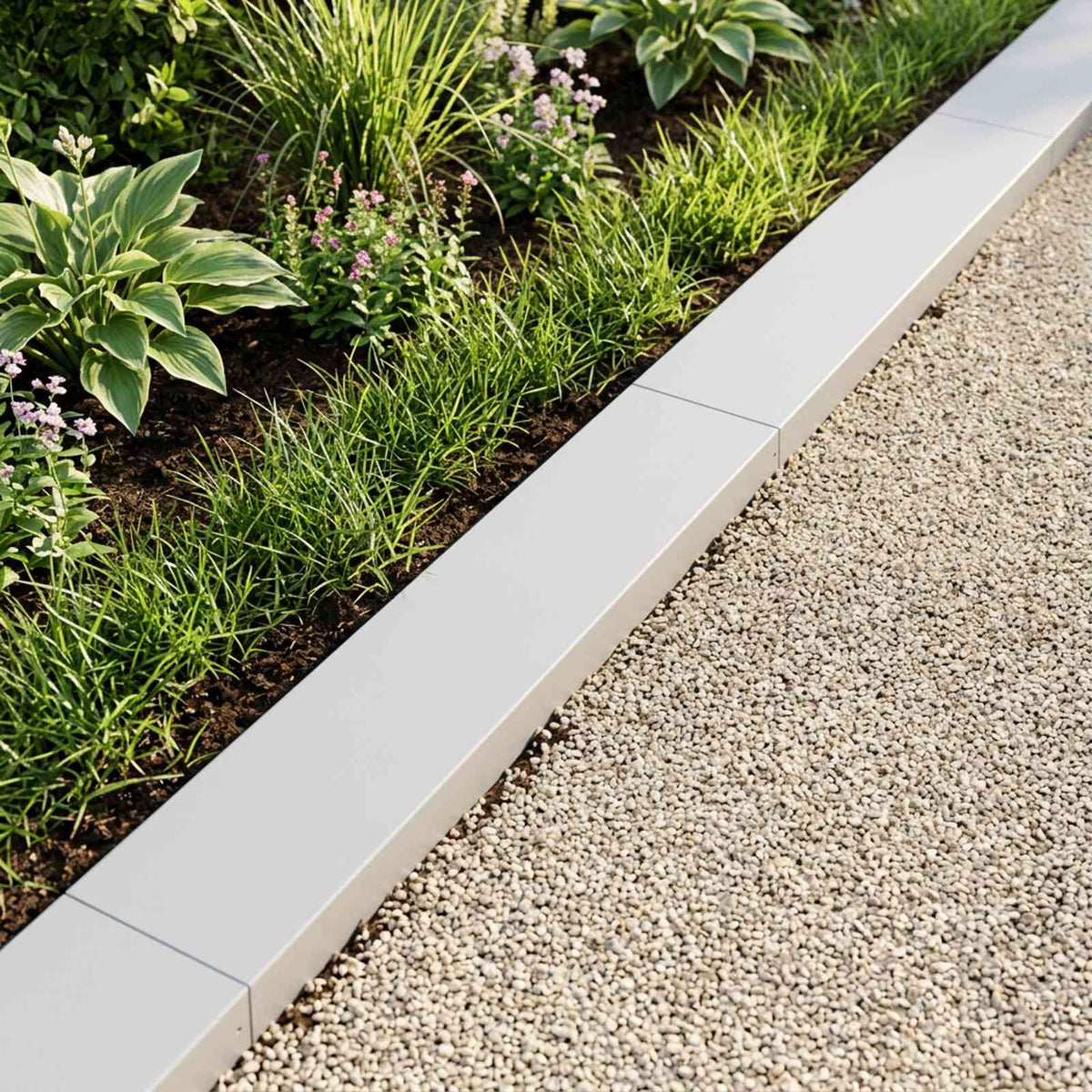 Garden Cover Profile 100 x 20 x 5 cm Steel 2 pcs White