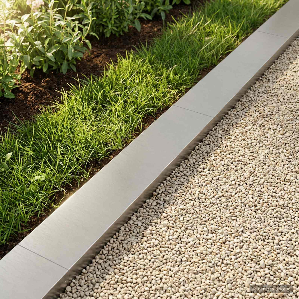vidaXL Garden Cover Profile 10 pcs 100 x 20 x 5 cm Stainless Steel 1