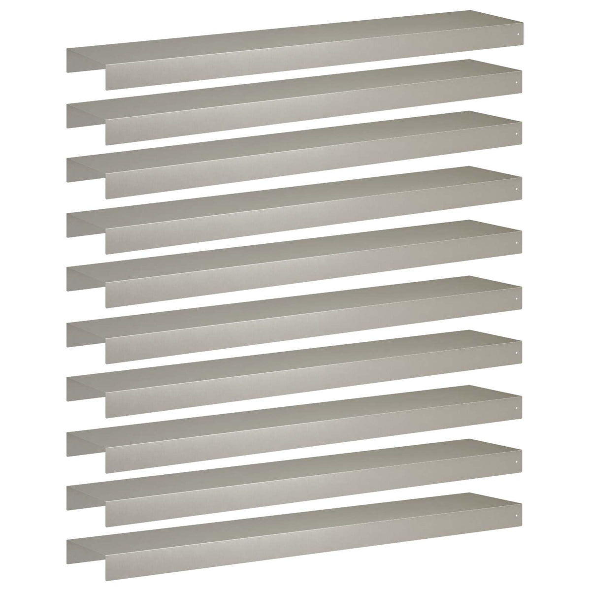vidaXL Garden Cover Profile 10 pcs 100 x 20 x 5 cm Stainless Steel 2