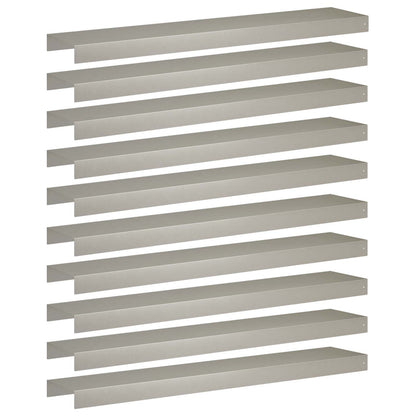 vidaXL Garden Cover Profile 10 pcs 100 x 20 x 5 cm Stainless Steel 2