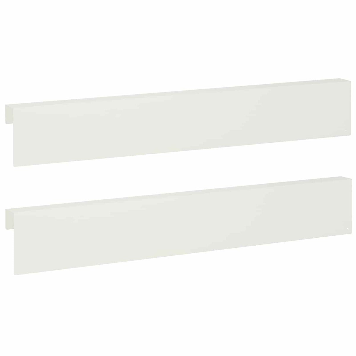 Garden Cover Profile 100 x 5 x 15 cm Steel 2 pcs White