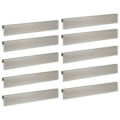 vidaXL Garden Cover Profile 10 pcs 100 x 5 x 15 cm Stainless Steel 2