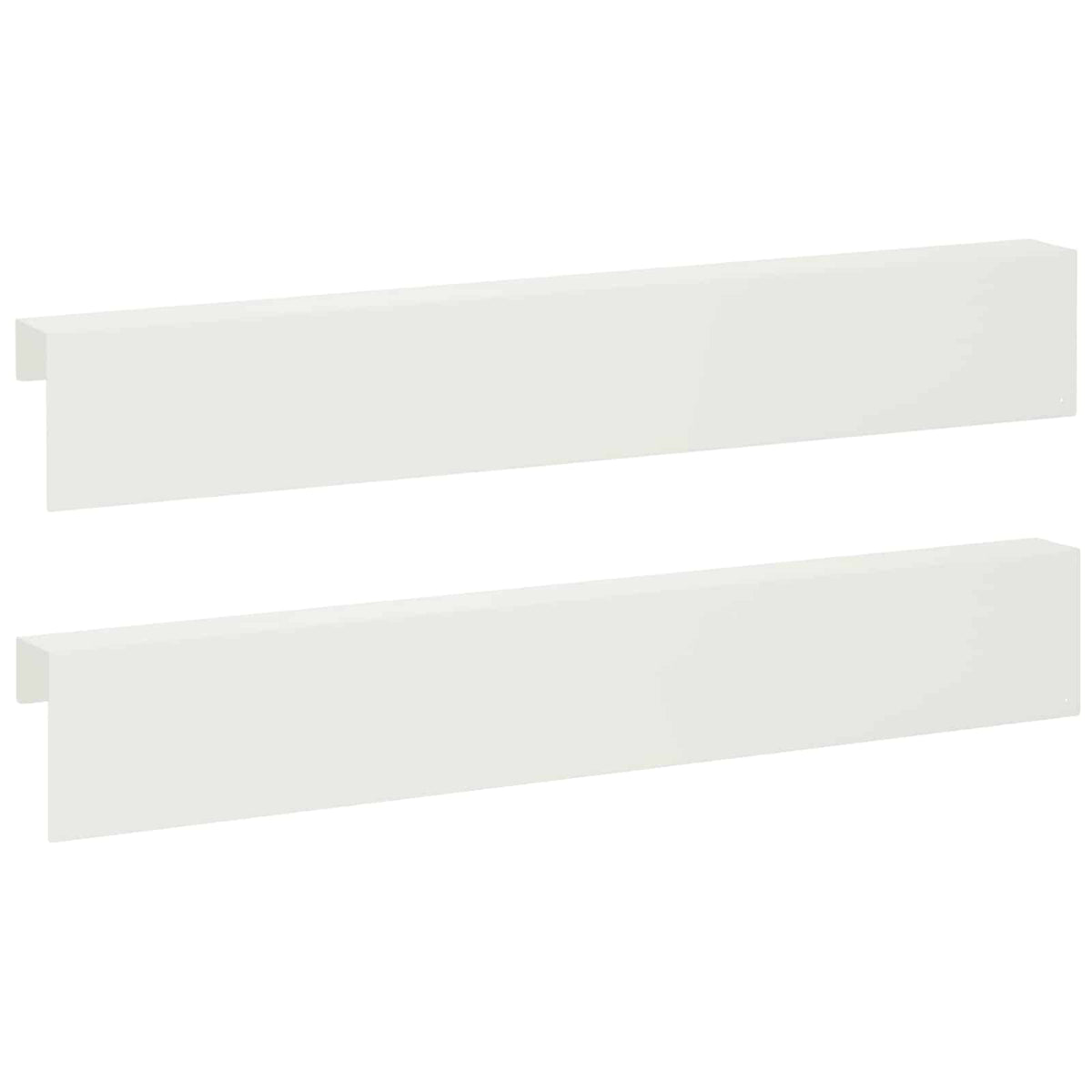 Garden Cover Profile 100 x 6 x 15 cm Steel 2 pcs White