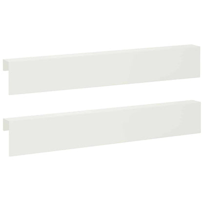 Garden Cover Profile 100 x 6 x 15 cm Steel 2 pcs White