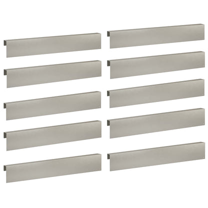 vidaXL Garden Cover Profile 10 pcs 100 x 6 x 15 cm Stainless Steel 2