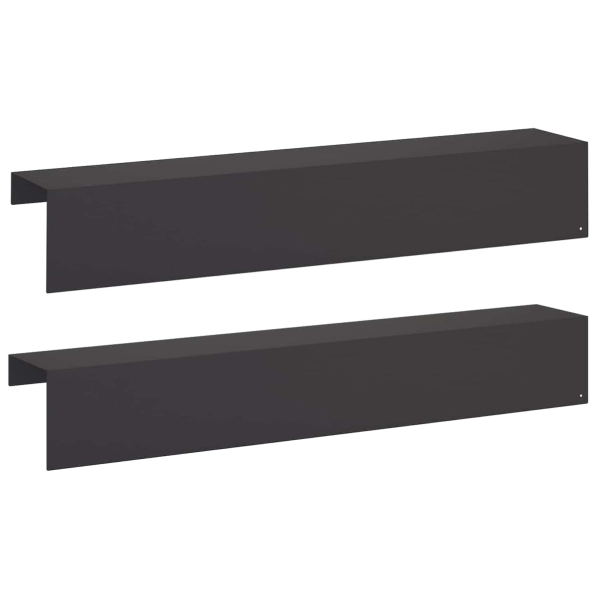 Garden Cover Profile 100 x 20 x 15 cm Steel 2 pcs Black