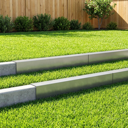 vidaXL Garden Cover Profile 10 pcs 100 x 20 x 15 cm Galvanised Steel 1