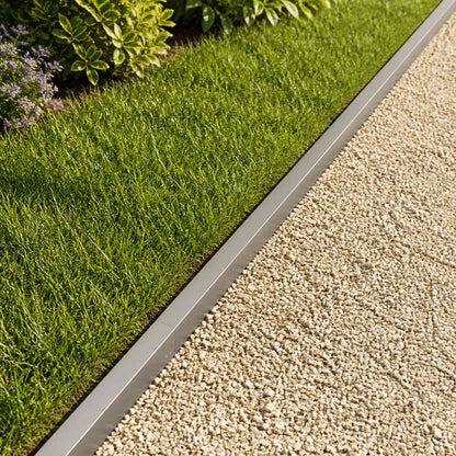 vidaXL Garden Cover Profile 20 pcs 100 x 5 x 5 cm Stainless Steel 1