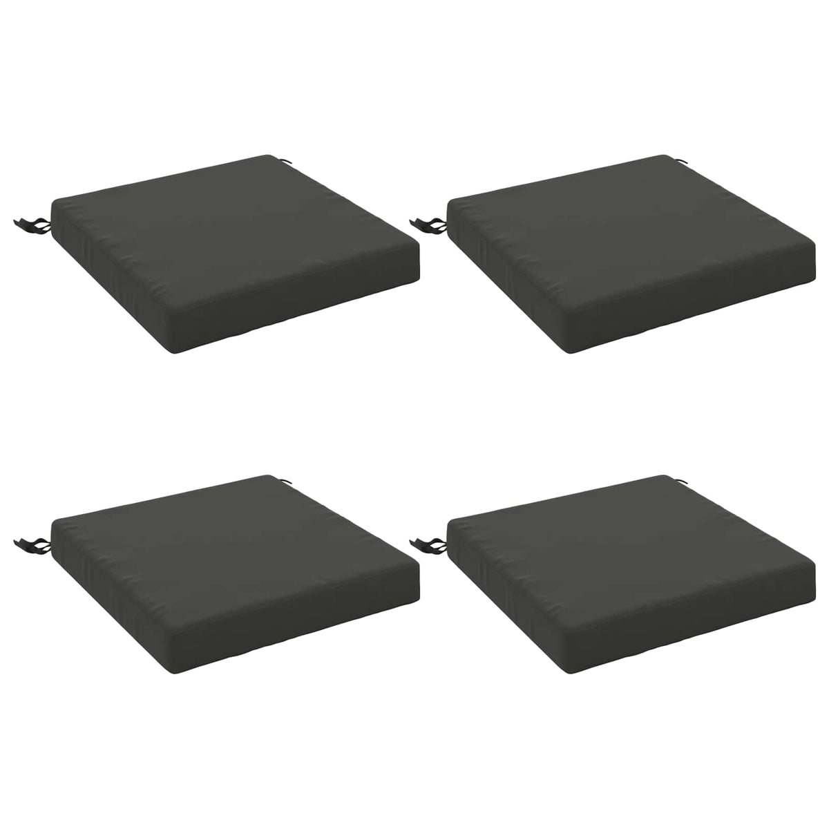Seat Cushions SOEST 100% Polyester Anthracite 4 pcs Height 7 cm Width 50 cm Anthracite (polyester)
