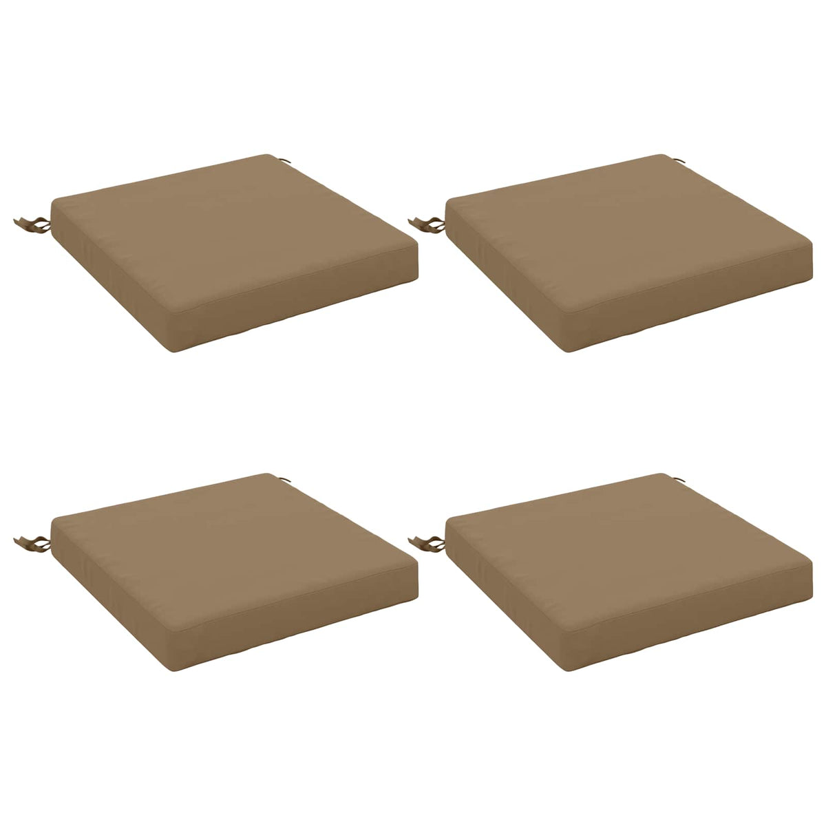 Seat Cushions SOEST 100% Polyester Taupe 50 x 50 x 7 cm 4 pcs Taupe (polyester)