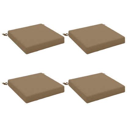 Seat Cushions SOEST 100% Polyester Taupe 50 x 50 x 7 cm 4 pcs Taupe (polyester)