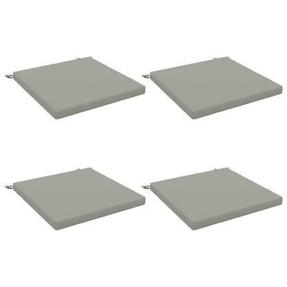 Seat Cushions SOEST 100% Polyester Anthracite 4 pcs Height 5 cm Width 60 cm Grey (polyester)