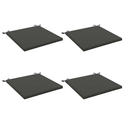 Seat Cushions SOEST 100% Polyester Anthracite 4 pcs Height 3 cm Width 80 cm Anthracite (polyester)