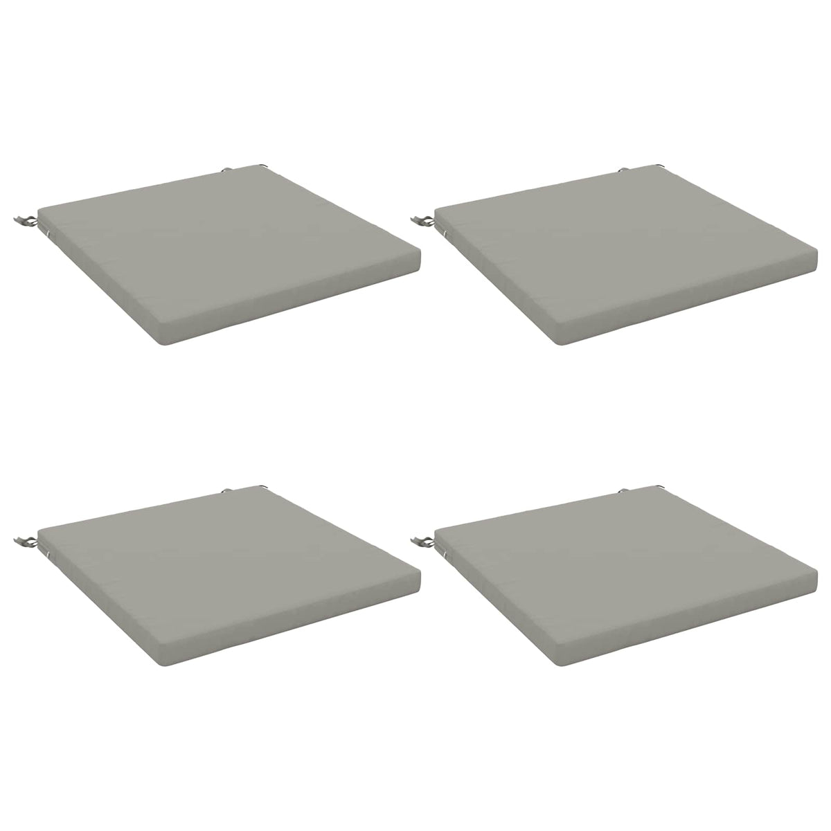 Seat Cushions SOEST 100% Polyester Anthracite 4 pcs Height 5 cm Width 80 cm Grey (polyester)