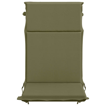 vidaXL High Back Chair Cushion GEMERT 4 pcs 100% Polyester Olive Green 4