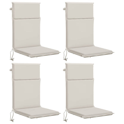 vidaXL High Back Chair Cushion GEMERT 4 pcs 100% Polyester White 2