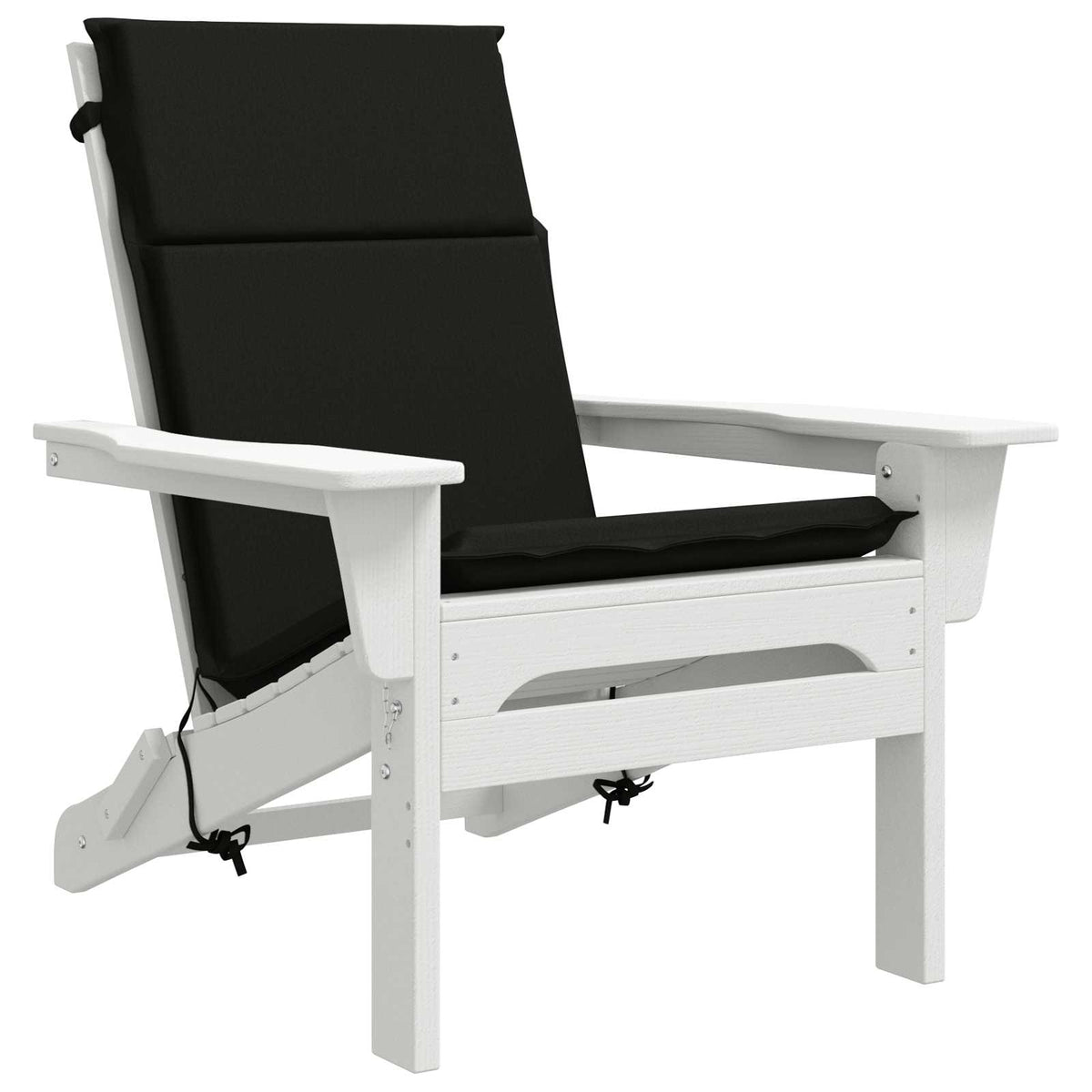 vidaXL High Back Chair Cushion GEMERT 4 pcs 100% Polyester Black 3