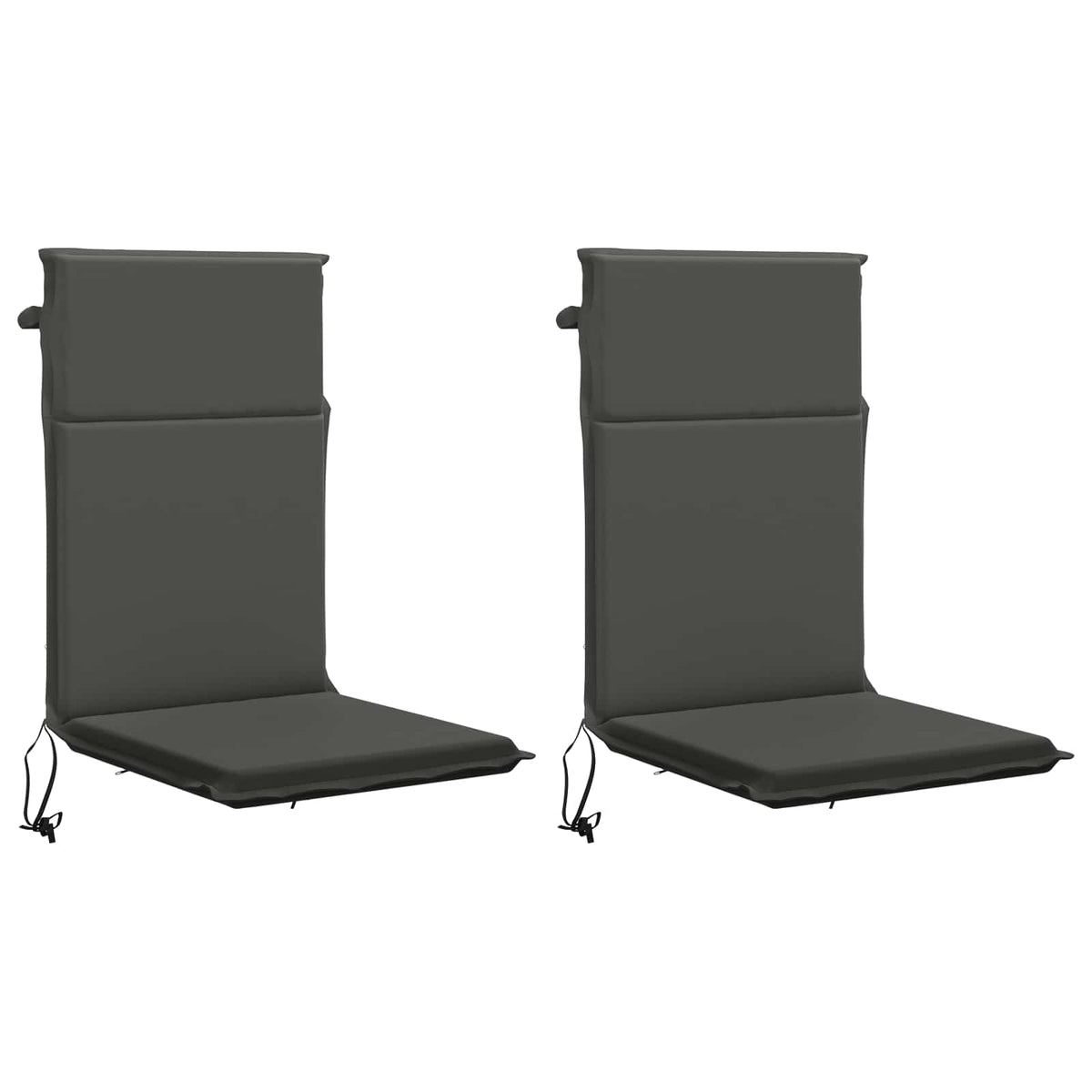 High Back Chair Cushion GEMERT 2 pcs 100% Polyester Anthracite (polyester)