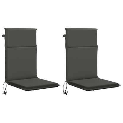 High Back Chair Cushion GEMERT 2 pcs 100% Polyester Anthracite (polyester)
