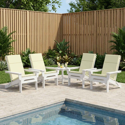 vidaXL High Back Chair Cushion GEMERT 6 pcs 100% Polyester Cream 1