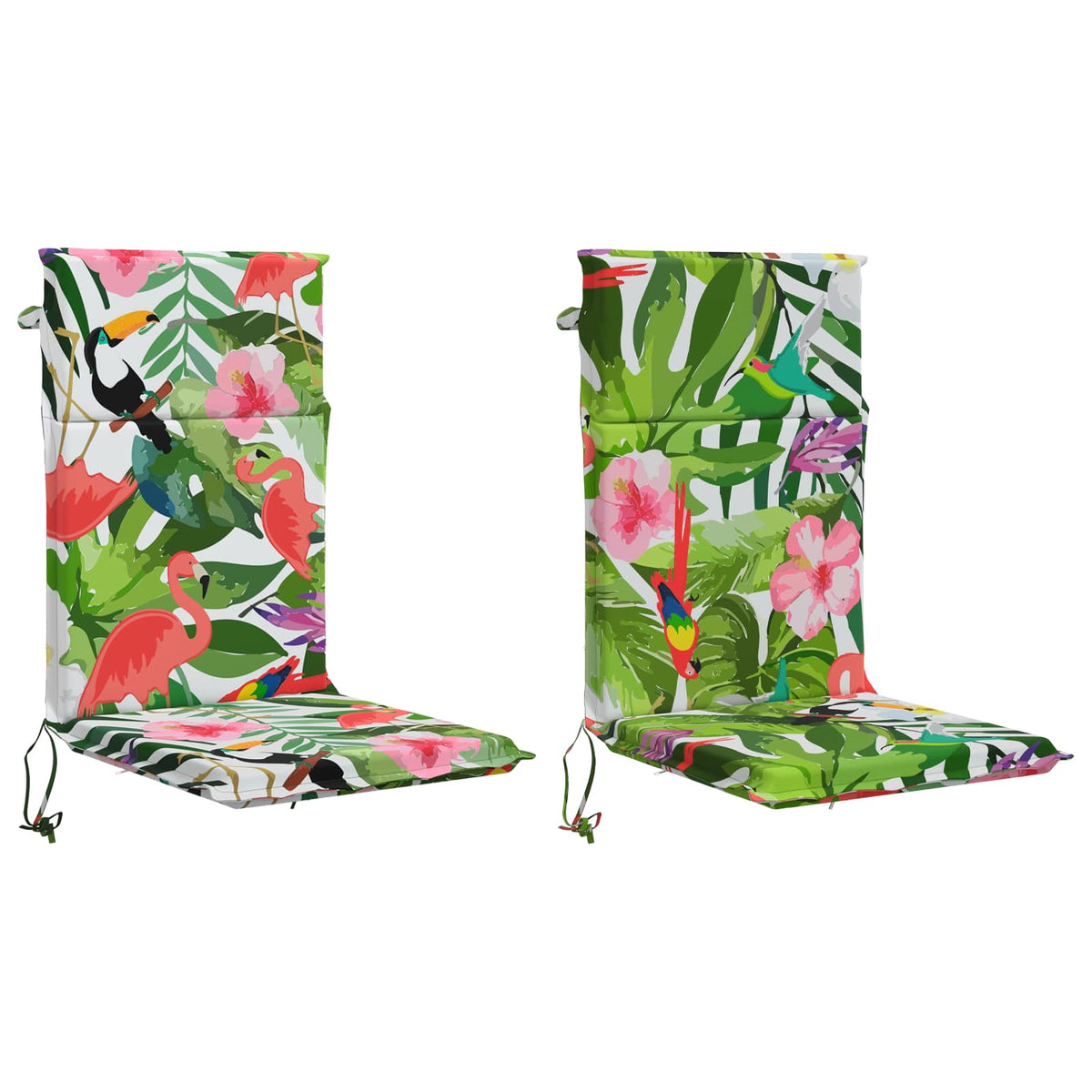 vidaXL High Back Chair Cushion GEMERT 2 pcs 100% Polyester Multicolour 2