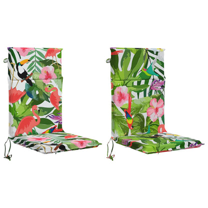 vidaXL High Back Chair Cushion GEMERT 2 pcs 100% Polyester Multicolour 2