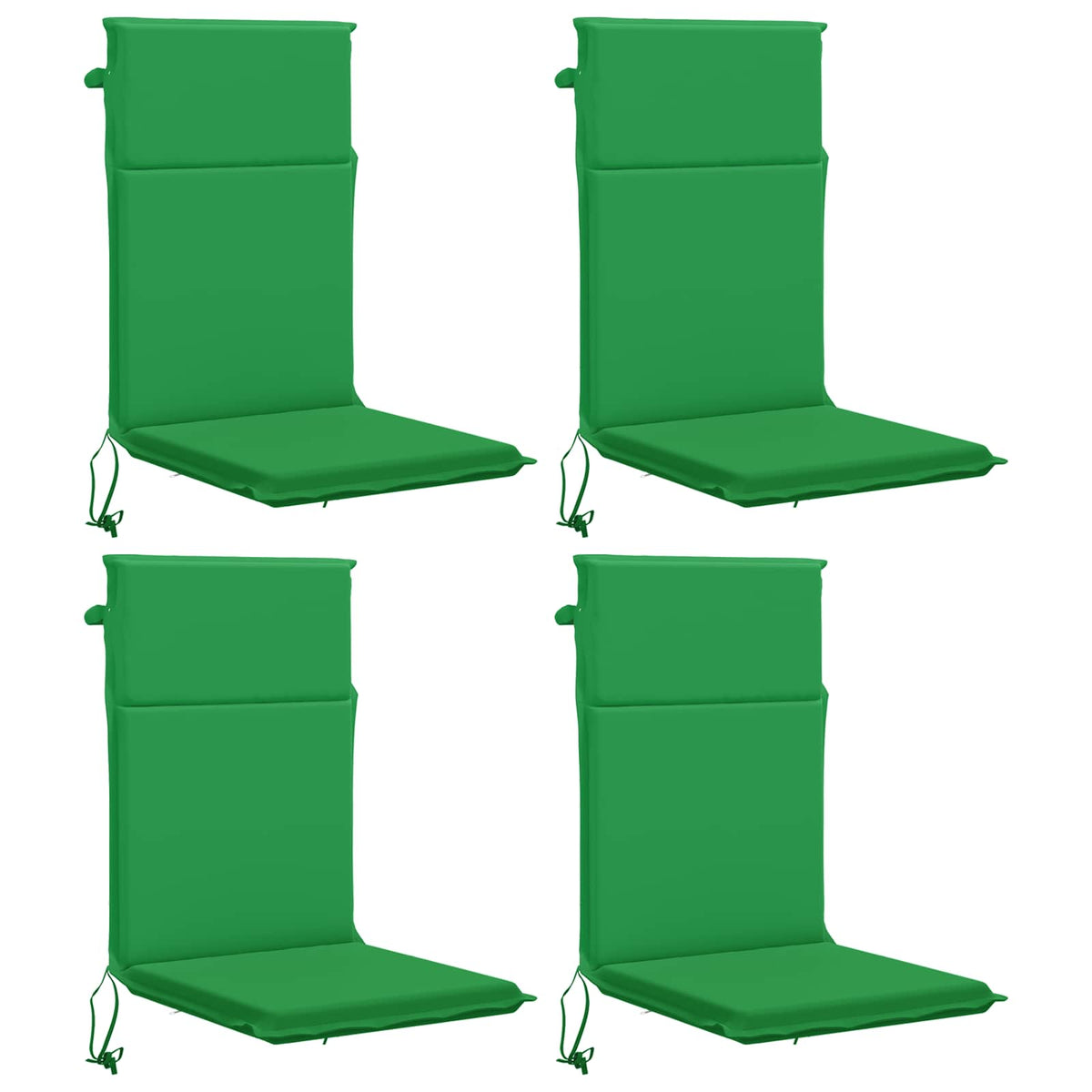 vidaXL High Back Chair Cushion GEMERT 4 pcs 100% Polyester Green 2